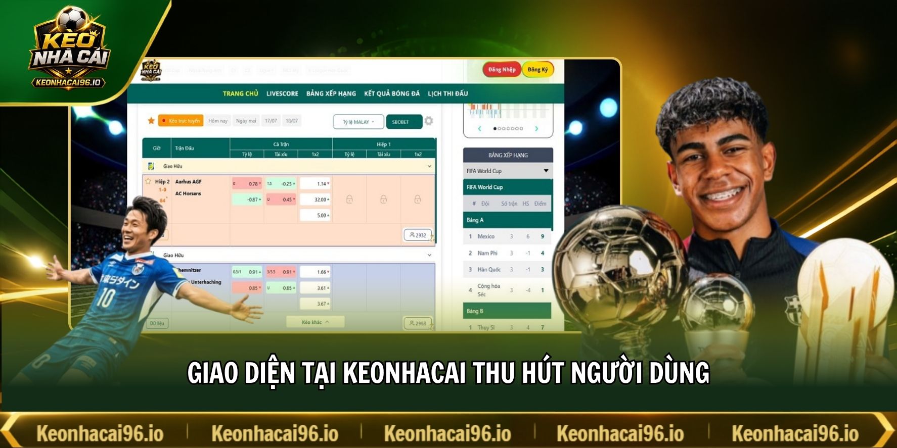 Giao diện tại keonhacai thu hút người dùng Giao diện tại keonhacai thu hút người dùng