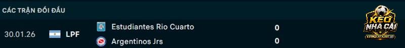 Lịch sử đối đầu Argentinos Juniors vs Estudiantes Rio Cuarto Lịch sử đối đầu Argentinos Juniors vs Estudiantes Rio Cuarto