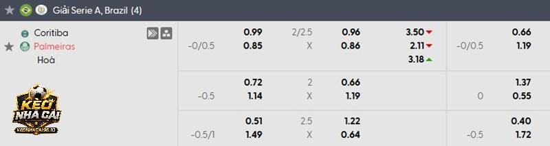 Tỷ lệ soi kèo nhà cái Coritiba vs Palmeiras Tỷ lệ soi kèo nhà cái Coritiba vs Palmeiras